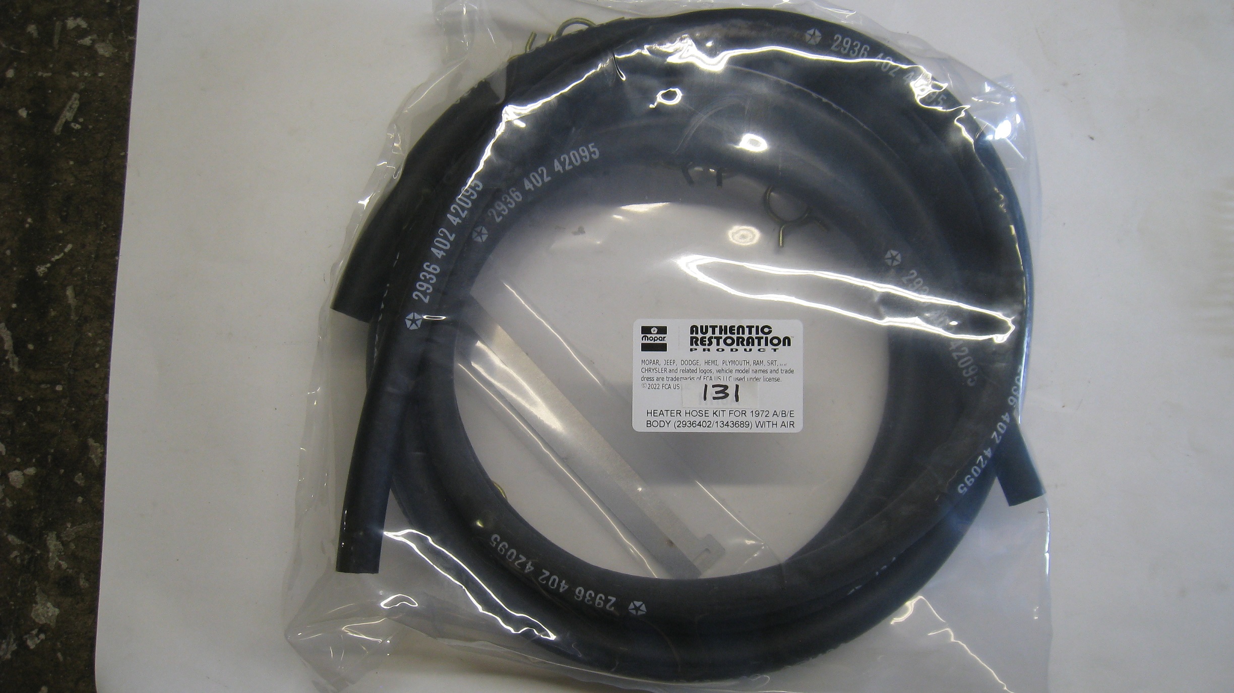 Heater Hose Pkg.-72 A/B/E-Body (W/AC)