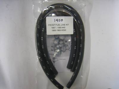 Fuel Line Hose Pkg.-67-69 440/68-69 Hemi-Front