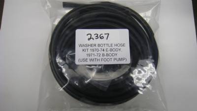 Windshield Washer Reservoir Hose Pkg.-Premium-70-74 E-Body/71-72 B-Body Manual Pump