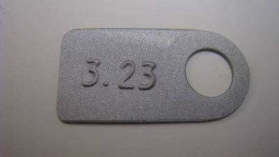 3.23 Axle Ratio Tag - 8-3/4"