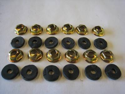 Hood Scoop Insert Nut Pkg.-Yellow Zinc