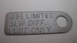 Limited Slip Axle Lube Tag - Long Style